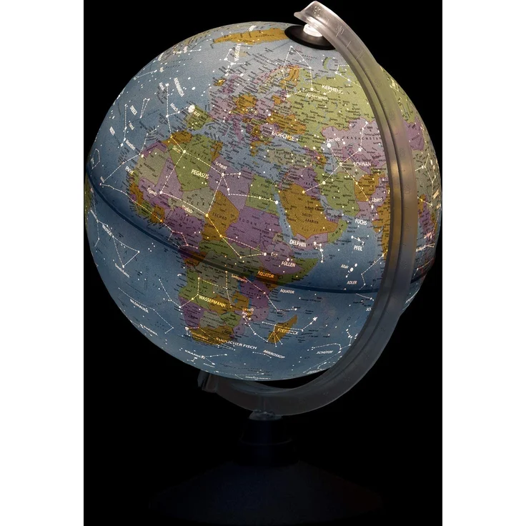 Idena 10411 - LED-Leuchtglobus mit Sternbildern, Ein- und Ausschalter, Durchmesser ca. 25 cm, politisches und astronomisches Kartenbild - Preisvergleich – Bild 4