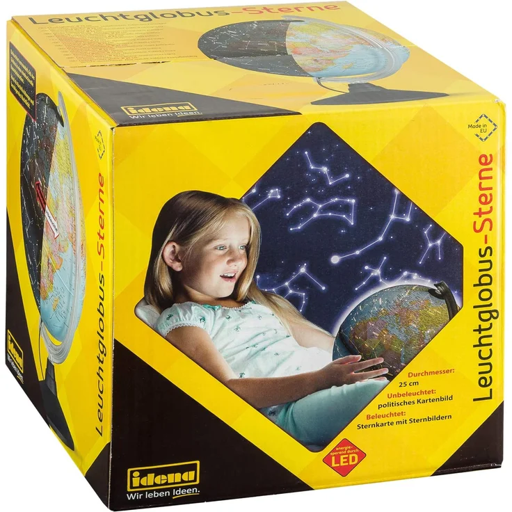 Idena 10411 - LED-Leuchtglobus mit Sternbildern, Ein- und Ausschalter, Durchmesser ca. 25 cm, politisches und astronomisches Kartenbild - Preisvergleich – Bild 6