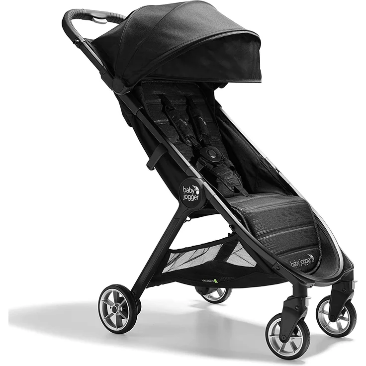 Baby Jogger City Tour 2 Reisebuggy | Kleiner, leichter und kompakter Buggy mit Einhandfalt | Pitch Black (Schwarz) – Bild 1