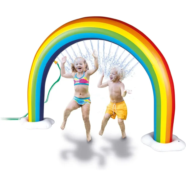 Happy People Regenbogen-Sprinkler Aufblasbar 216x46x153 cm