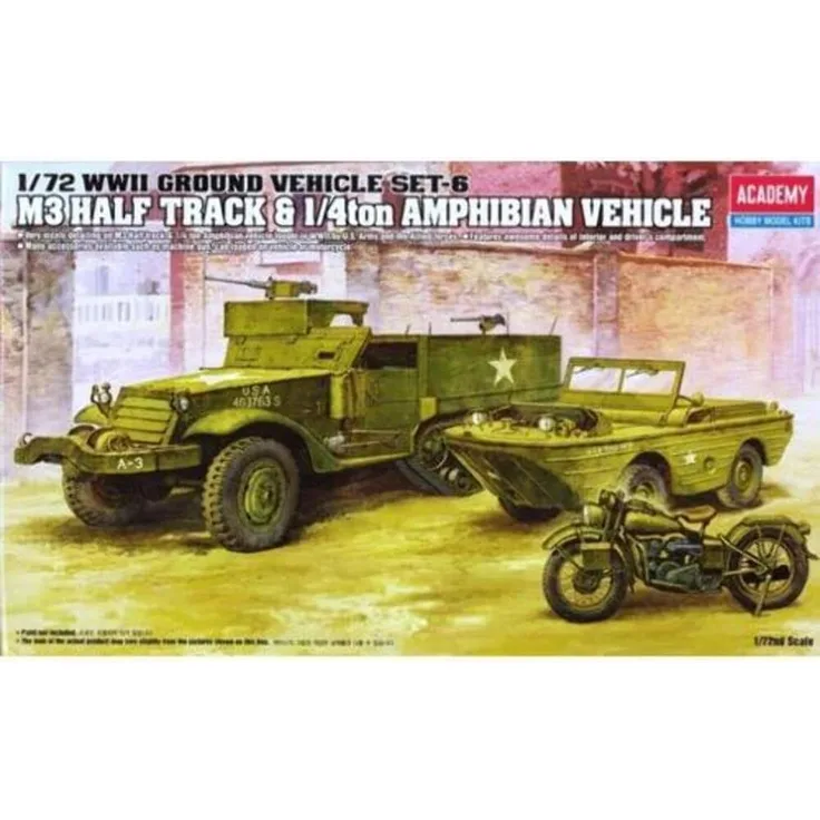 Academy U. S. Halftrack + amphibious vehicle (MA-13408)