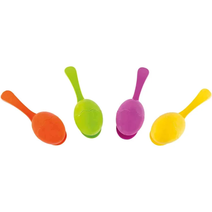 Idena 40074 Geschicklichkeitsspiel Eierlaufen, mit 4 Eiern und 4 Löffeln, perfekt für drinnen und draußen, Partys und Sportfeste – Bild 3