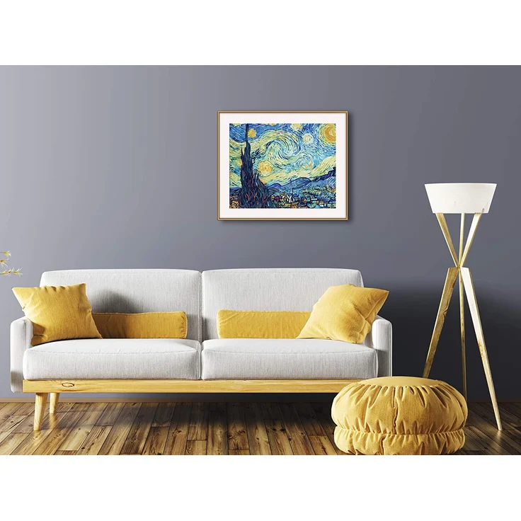 Schipper 609130816 Malen nach Zahlen, Sternennacht nach Vincent van Gogh - Bilder malen für Erwachsene, inklusive Pinsel und Acrylfarben, 40 x 50 cm – Bild 5