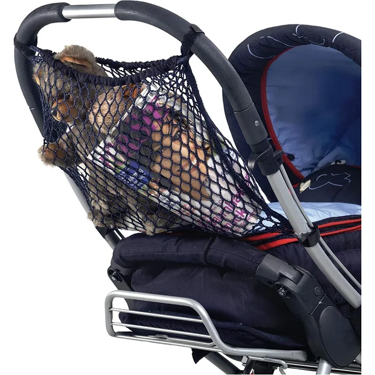 Reer 74877 Einkaufsnetz für Kinderwagen, schwarz