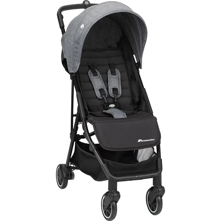 Bebeconfort Buggy Teeny 3D, Ultrakompakt zusammenklappbarer Kinderwagen inkl. passender Tragetasche, ideal für die Reise oder die Stadt, nutzbar ab ca. 6 Monate bis ca. 4 Jahre, Black Chic (schwarz) – Bild 1