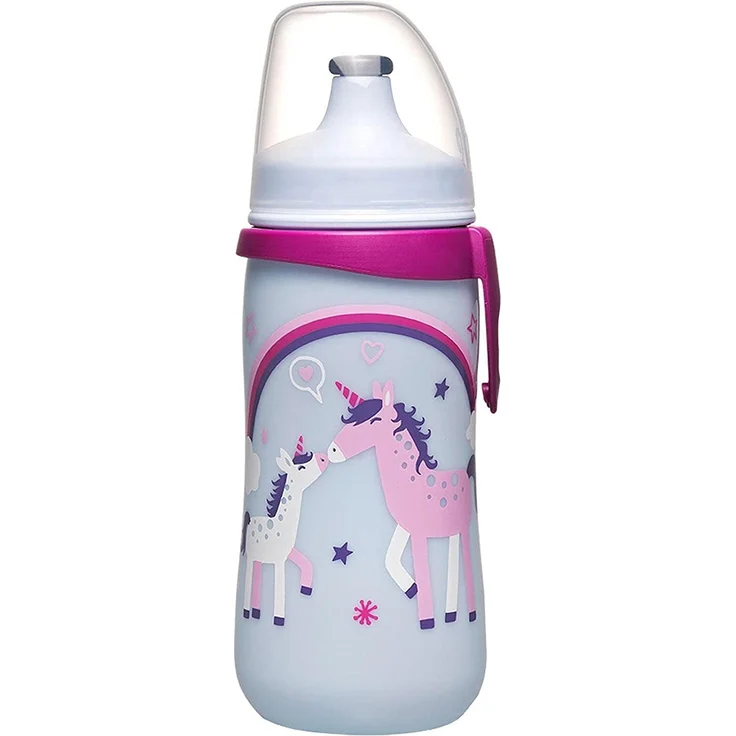 nip Trinkbecher Kids Cup mit Push-Pull, 18 Monate, 330 ml, Einhorn – Bild 4
