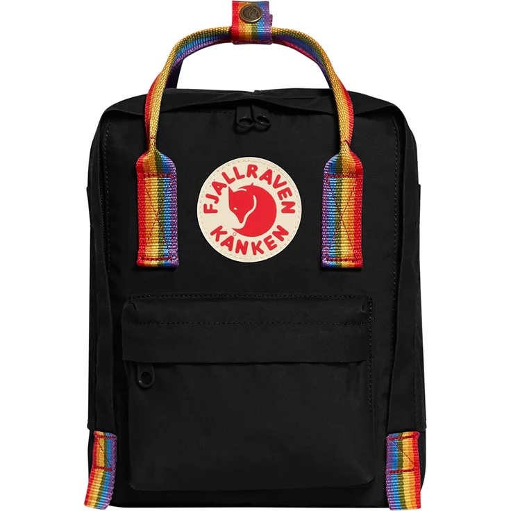 Fj?llr?ven Kanken Rainbow Mini black/rainbow pattern - Gr??e 7 Liter – Bild 1