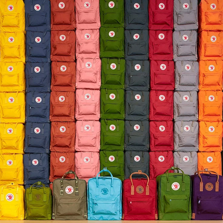 Fj?llr?ven Kanken Rainbow Mini black/rainbow pattern - Gr??e 7 Liter – Bild 9