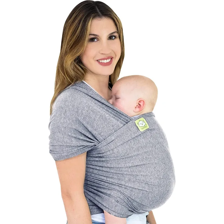 Tragetuch Baby Neugeboren - Alles in 1 Dehnbaren Babytragetuch - Babytrage Neugeborene ab Geburt - Baby Tragetuch Neugeborene, Kleinkinder - Babytrage ab Geburt - Babytragetücher (klassisch grau)