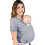 Tragetuch Baby Neugeboren - Alles in 1 Dehnbaren Babytragetuch - Babytrage Neugeborene ab Geburt - Baby Tragetuch Neugeborene, Kleinkinder - Babytrage ab Geburt - Babytragetücher (klassisch grau)