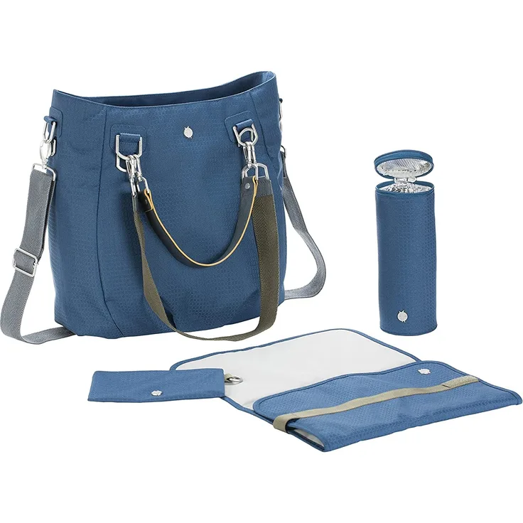 LÄSSIG Baby Wickeltasche Babytasche Kliniktasche, inkl. Wickelzubehör, Green Label Mix 'n Match Bag, ocean