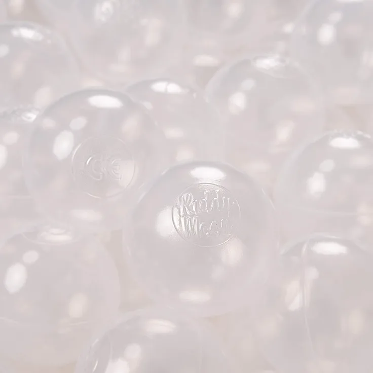 KiddyMoon 1200 ∅ 6Cm Kinder Bälle Für Bällebad Spielbälle Baby Plastikbälle Made In EU, Transparent