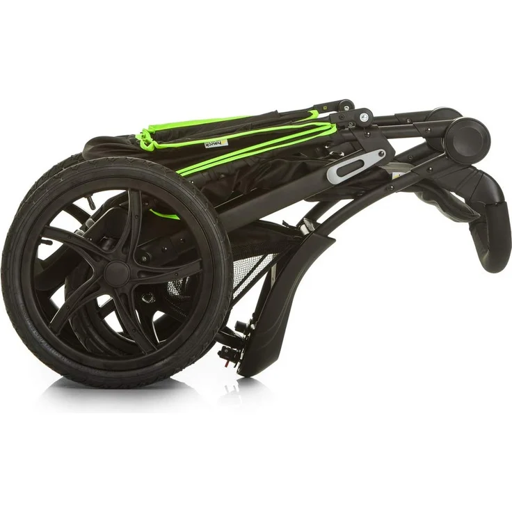 Hauck Kinder Buggy Runner, Große Luftreifen 3 Rad, Bis 25 kg, mit Liegefunktion und Netzfenster, Höhenverstellbar, Zusammenklappbar, Großer Korb, Schwarz Neon Gelb – Bild 12