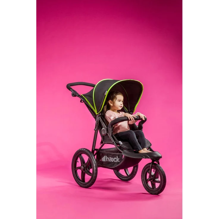 Hauck Kinder Buggy Runner, Groe Luftreifen 3 Rad, Bis 25 kg, mit  Liegefunktion und Netzfenster, Hhenverstellbar, Zusammenklappbar, Groer  Korb, Schwarz Neon Gelb: Tests, Infos & Preisvergleich
