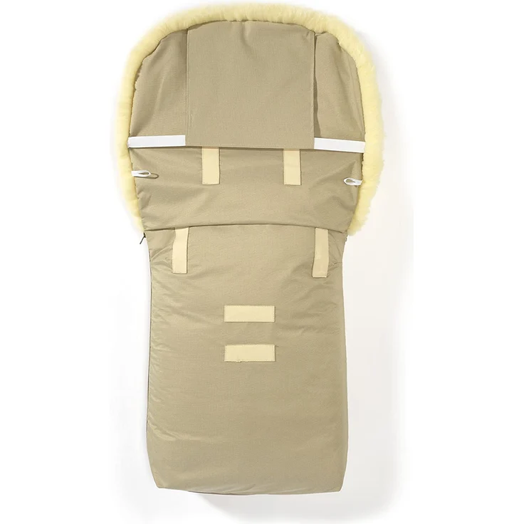 Hofbrucker Lammfell-Fußsack Putzi für Kinderwagen und Buggy beige, universell einsetzbar – Bild 2