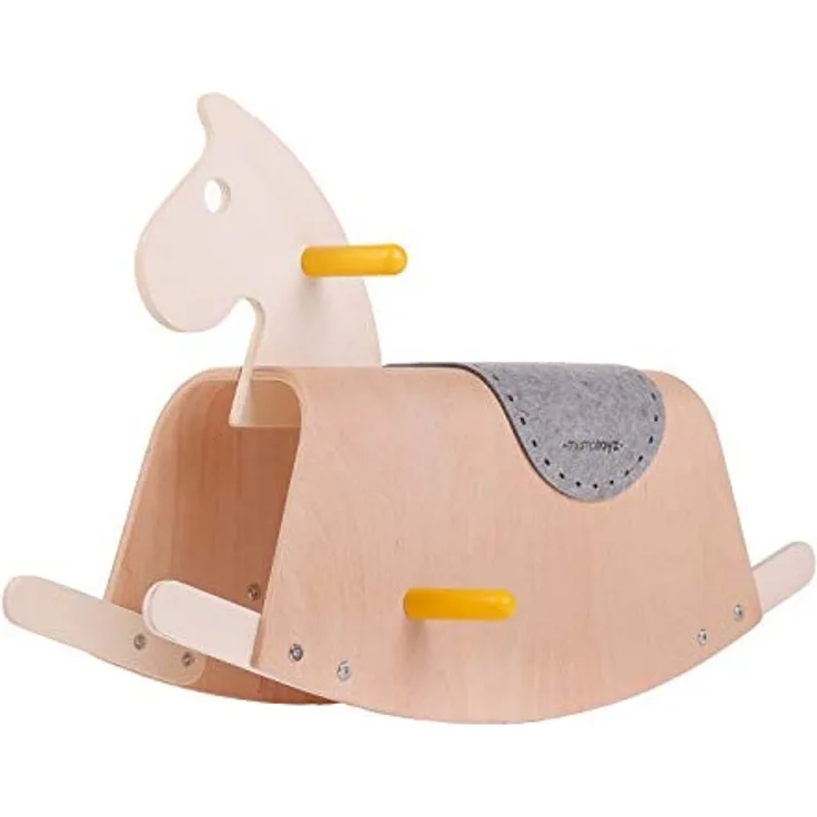 Schaukelpferd 60 x 45 cm Holz natur