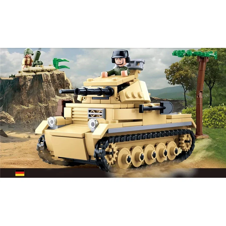 Sluban M38-B0691 - Konstruktionsspielzeug - Deutscher Panzer – Bild 6