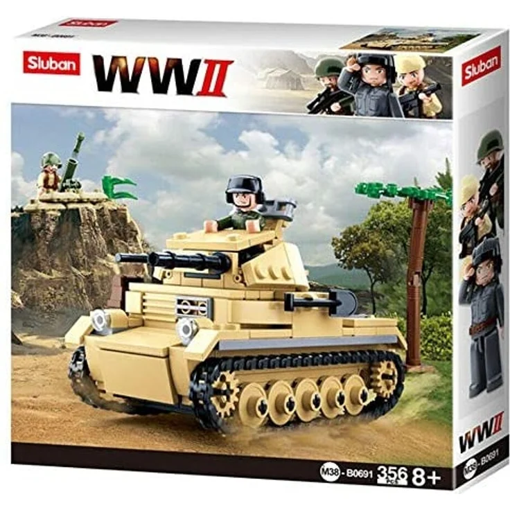 Sluban M38-B0691 - Konstruktionsspielzeug - Deutscher Panzer – Bild 2