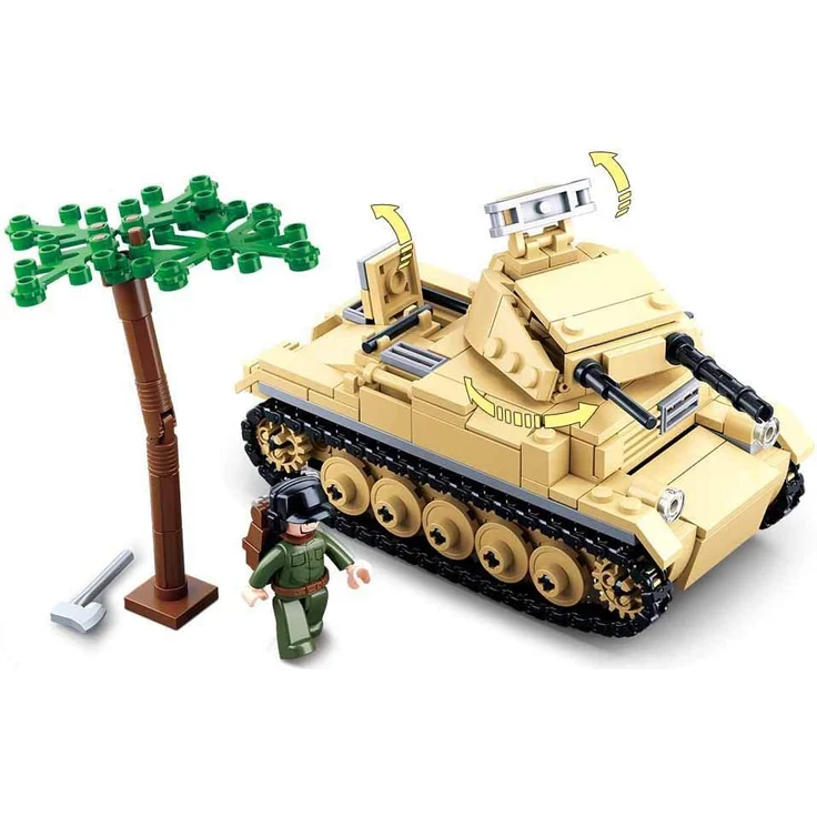 Sluban M38-B0691 - Konstruktionsspielzeug - Deutscher Panzer – Bild 3