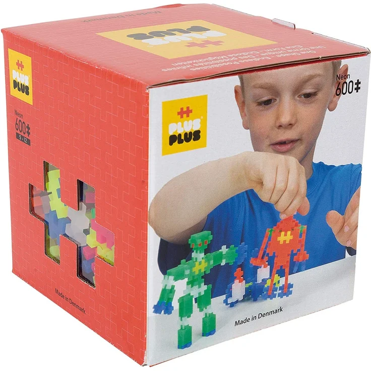 Plus-Plus 9603311 Geniales Konstruktionsspielzeug, Open Play Neon, Bausteine-Set, 600 Teile – Bild 3