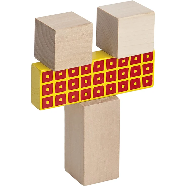 Eichhorn 100002226 - Bunt bedruckte Holzbausteine, Birkenholz, 50-teilig, in einer Trommel zur Aufbewahrung – Bild 4