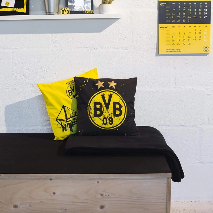 BVB Borussia Dortmund Kissen Sterne – Bild 2