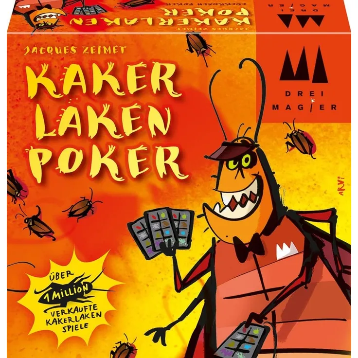 Schmidt Spiele 40829 Kakerlakenpoker, Drei Magier Kartenspiel