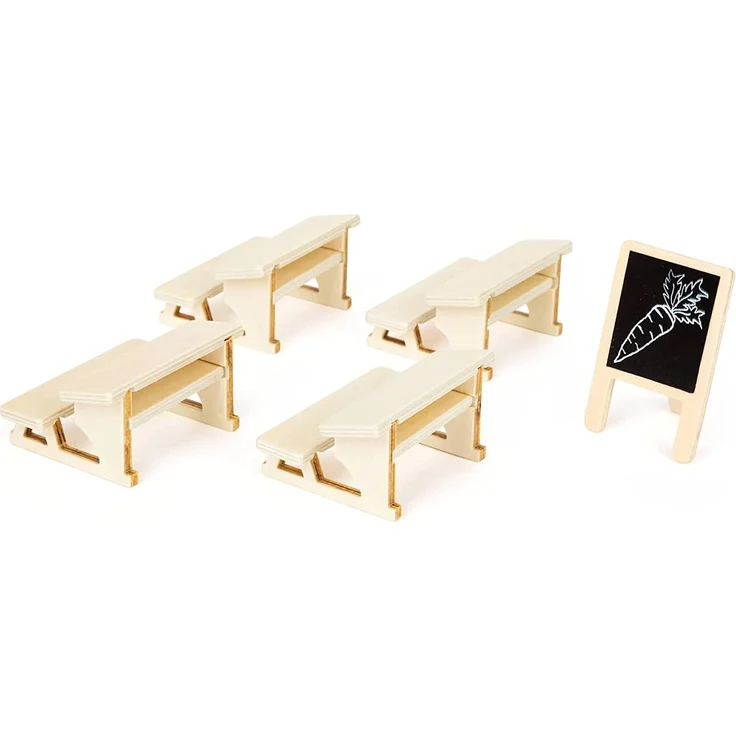 Legler 11315 Hasenschule Spielset aus Holz – Bild 5