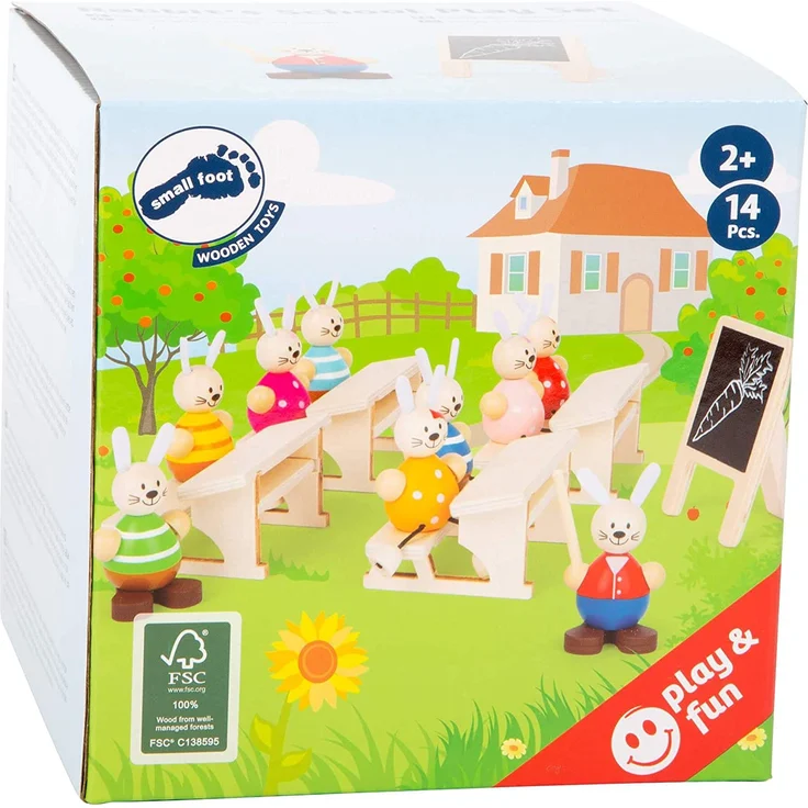 Legler 11315 Hasenschule Spielset aus Holz – Bild 7