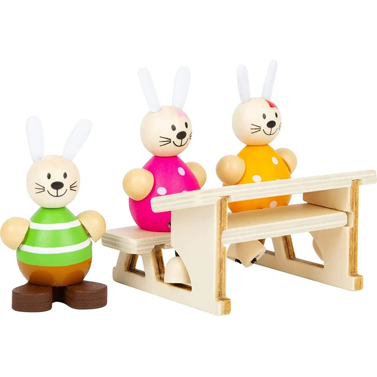 Legler 11315 Hasenschule Spielset aus Holz – Bild 8