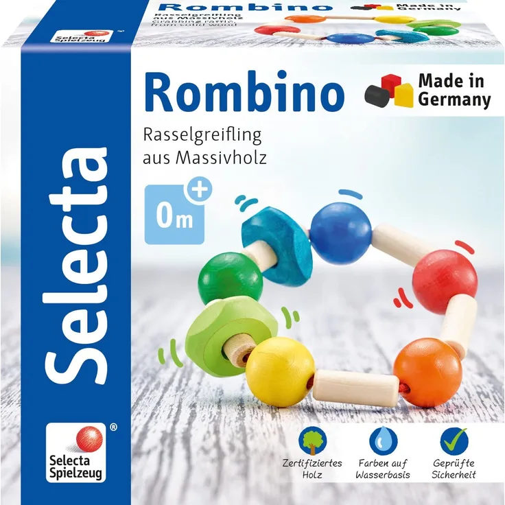 Selecta Holzspielzeug Rasselgreifling Rombino