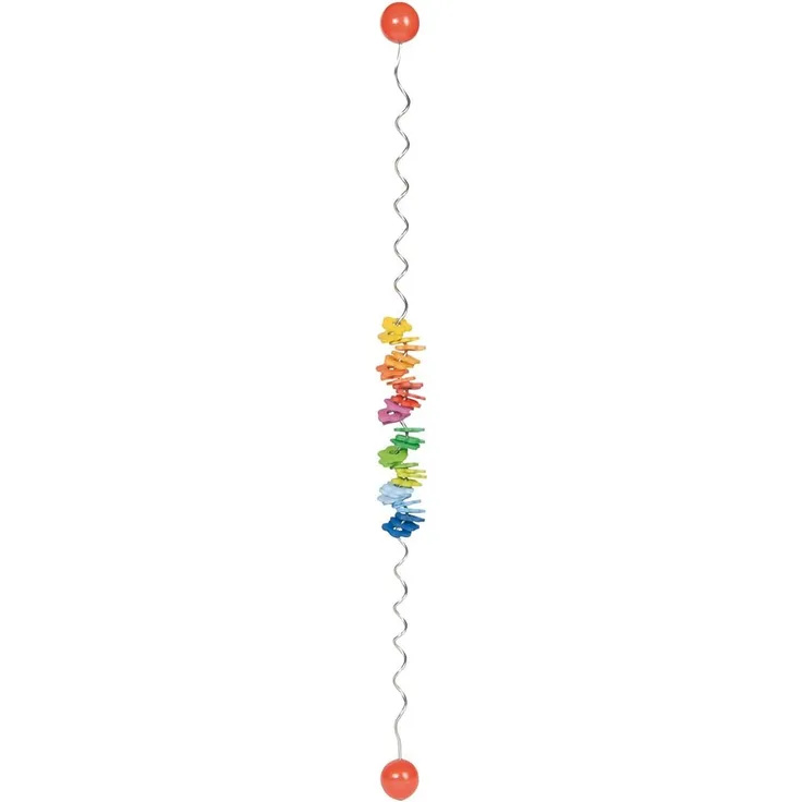 Goki Farbspirale Holzblümchen Mini Motorikschleife Metall