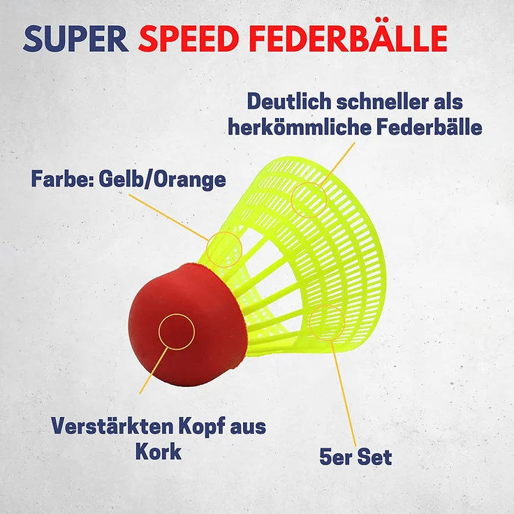 Best Sporting Powerbadminton-Bälle Speed, 5 St – Bild 3