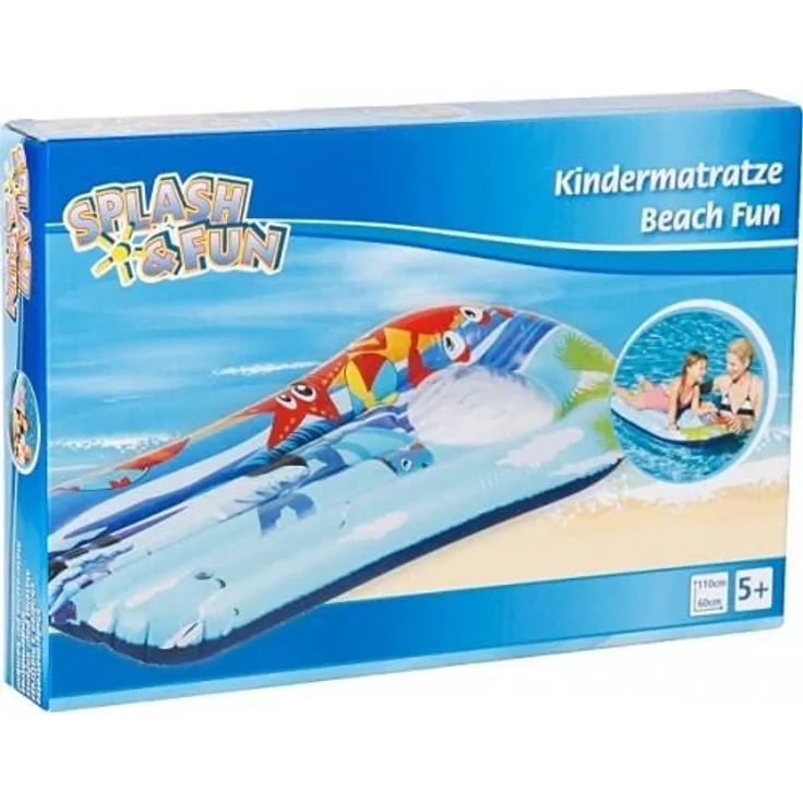 Splash & Fun Kindermatratze Beach Fun Sichtfenster 110x60cm
