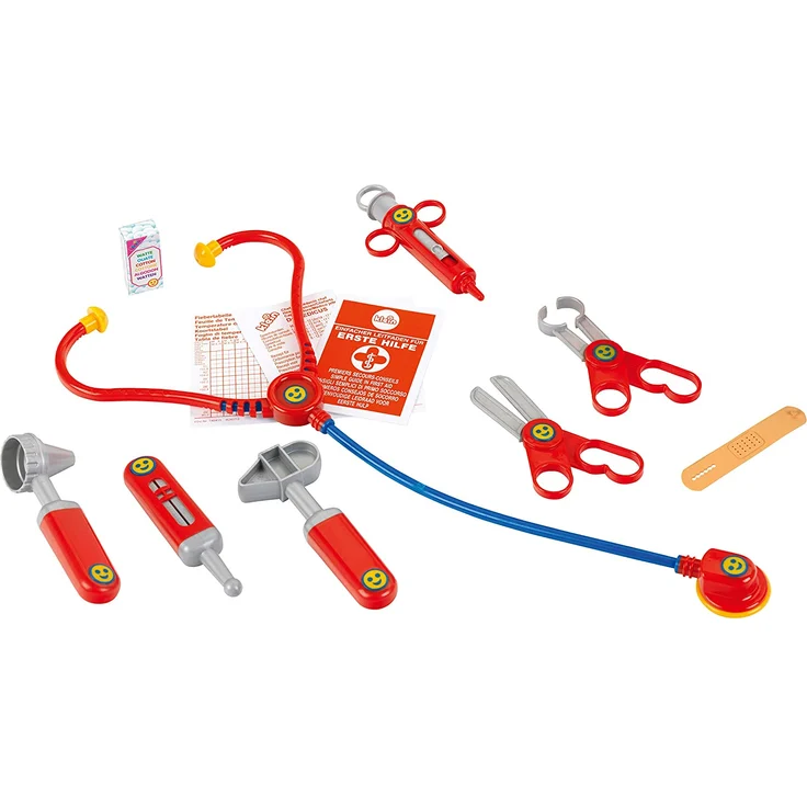 Theo Klein 4457 Arztkoffer I Mit Stethoskop, Thermometer, Spritze und vielem mehr I Robuster Koffer mit praktischem Tragegriff I Maße: 24 cm x 11 cm x 19 cm I Spielzeug für Kinder ab 3 Jahren – Bild 3