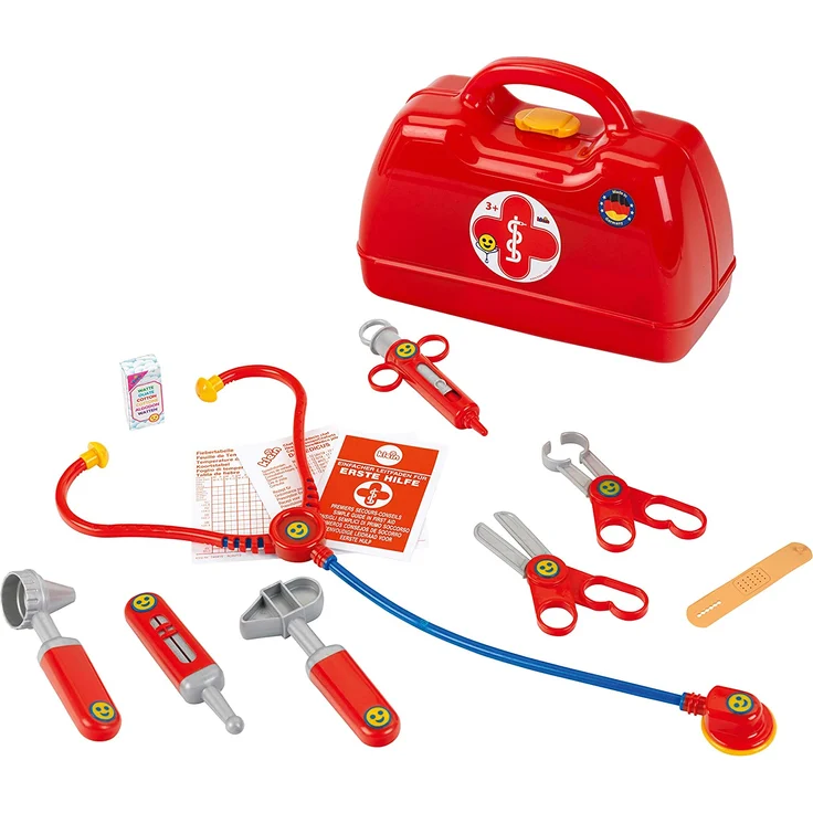 Theo Klein 4457 Arztkoffer I Mit Stethoskop, Thermometer, Spritze und vielem mehr I Robuster Koffer mit praktischem Tragegriff I Maße: 24 cm x 11 cm x 19 cm I Spielzeug für Kinder ab 3 Jahren – Bild 1