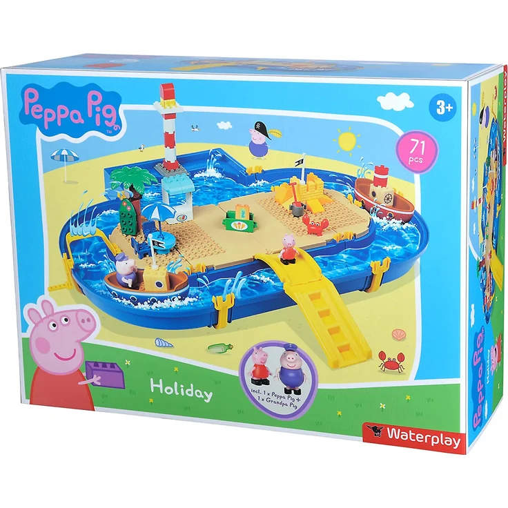 Big 'Waterplay Peppa Pig' Wasserstraße, 87 x 75 x 30 cm, inkl. 2 Boote, 3 Spielfiguren – Bild 9