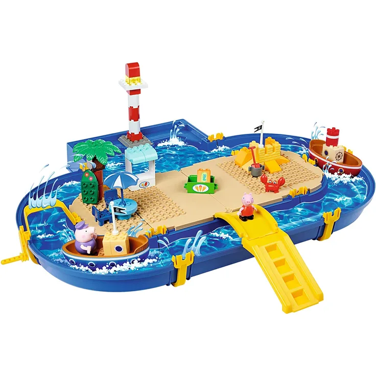Big 'Waterplay Peppa Pig' Wasserstraße, 87 x 75 x 30 cm, inkl. 2 Boote, 3 Spielfiguren