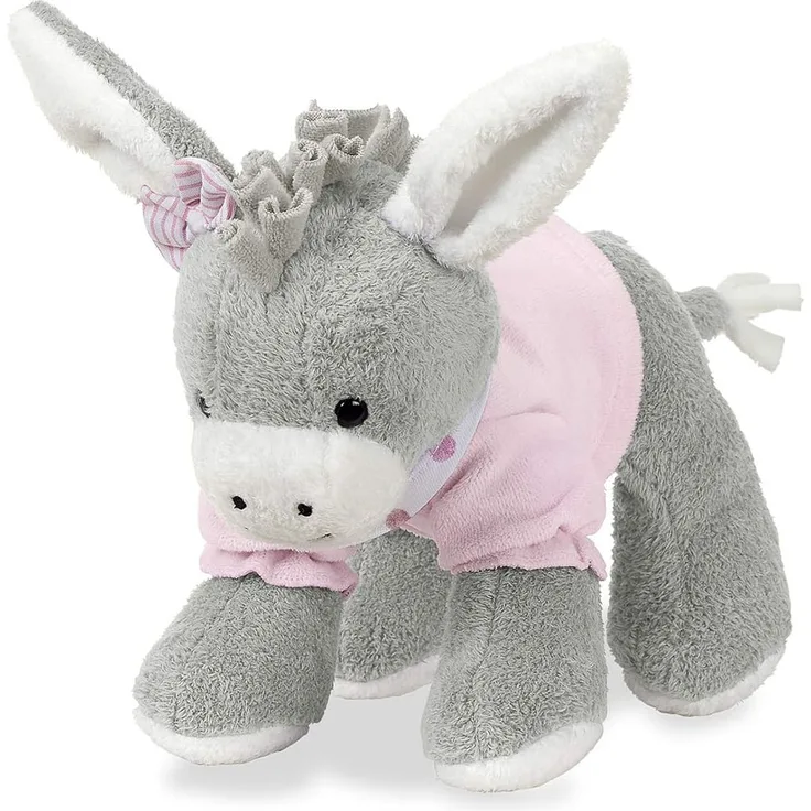 Sterntaler Spieltier Emmi Girl, Integrierte Rassel, Alter: Für Babys ab der Geburt, 20 cm, Pink/Grau