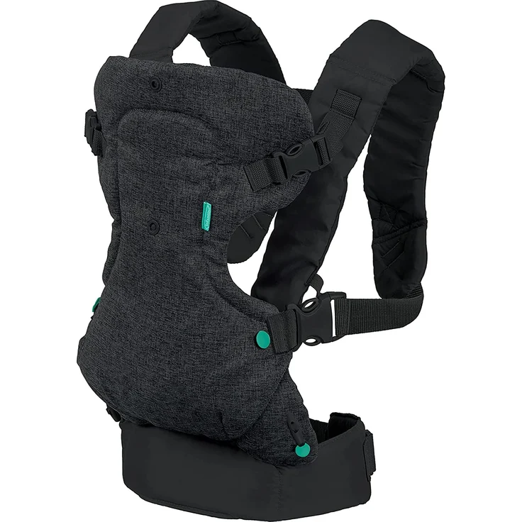 Infantino Flip 4-in-1 Trage mit waschbarem Lätzchen - Ergonomisch, umwandelbar, mit dem Gesicht nach innen und außen, Vorder- und Rückentrage für Neugeborene und ältere Babys 3,5-14,5 kg – Bild 6