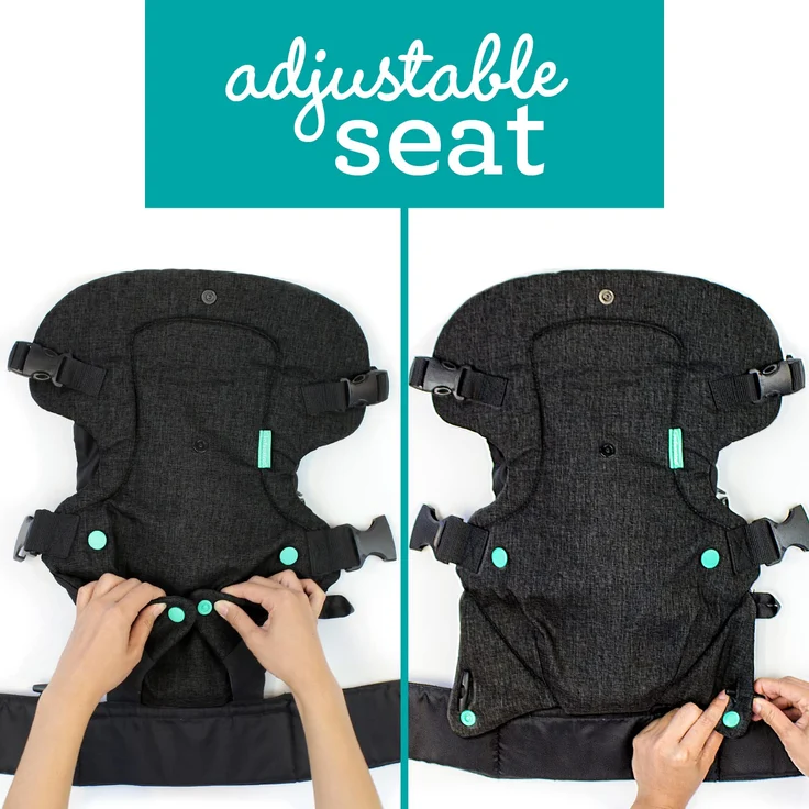 Infantino Flip 4-in-1 Trage mit waschbarem Lätzchen - Ergonomisch, umwandelbar, mit dem Gesicht nach innen und außen, Vorder- und Rückentrage für Neugeborene und ältere Babys 3,5-14,5 kg – Bild 5