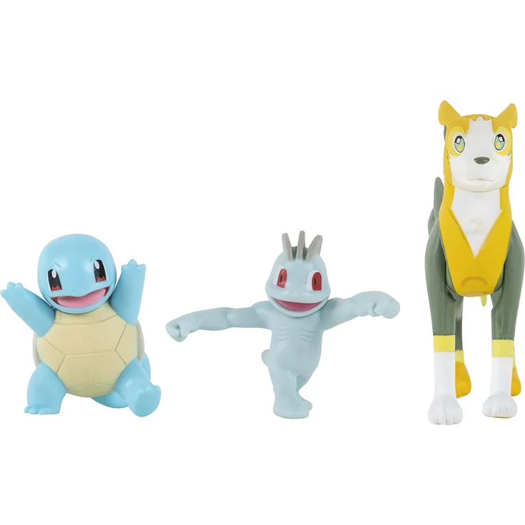 Pokémon Battle Figuren 3er Pack Schiggy Machoolo Bellektro – Bild 5