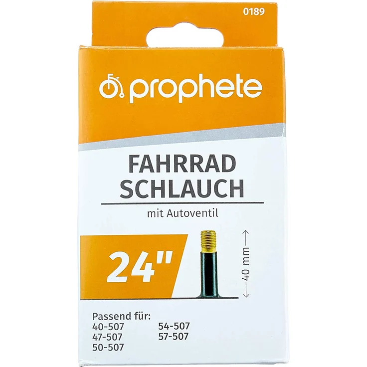 Prophete 0189 Fahrradschlauch 24 x 1,75 - 2,125 (47/57-507) - Autoventil – Bild 2