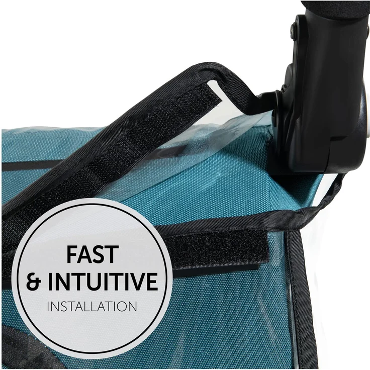 Hauck Regenschutz für Fahrradanhänger, Buggy Dryk Duo Raincover, Passgenau, Klettverschluss, Belüftungslöcher, Gute Luftzirkulation, Faltbar, Platzsparend Verstaubar, Einfache Handhabung, Transparent - Preisvergleich – Bild 4