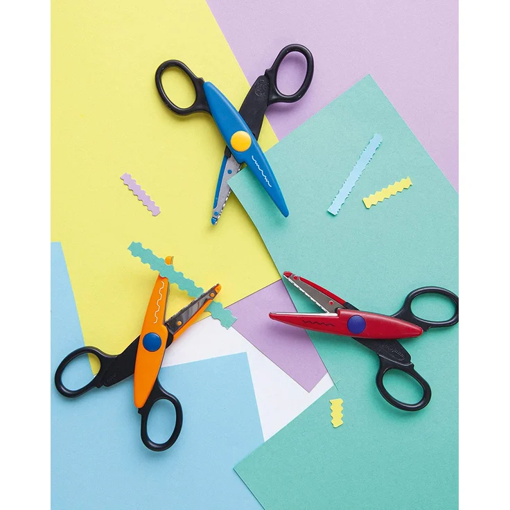 folia 799/6 - Konturenscheren Set, Bastelscheren, 6 Stück, sortiert mit verschiedenen Schnittmustern – Bild 4