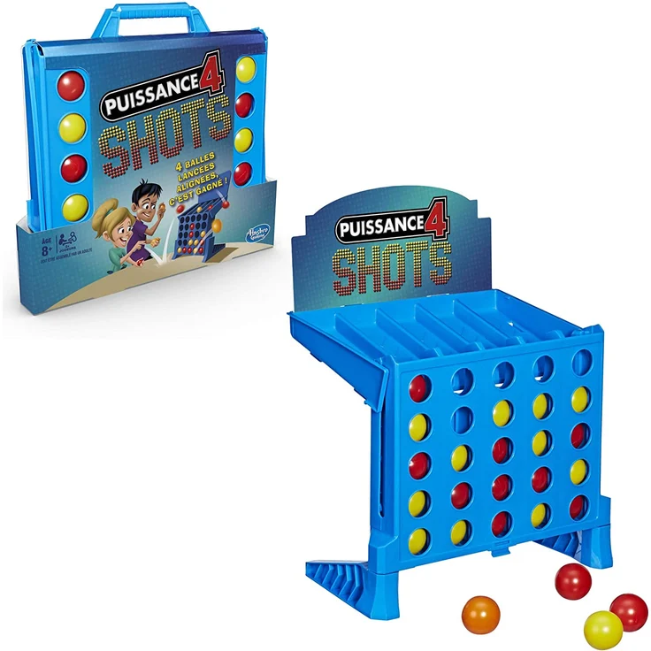 Spiele Kinder – 4 Hasbro Gaming – Leistung 4 Shots – Spiel der Societe, E3578101, mehrfarbig – Bild 1