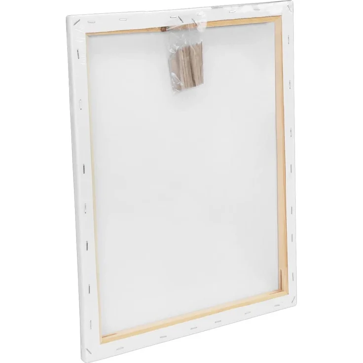 Idena 60004 - Keilrahmen mit Leinwand aus 100% Baumwolle, 380 g/m², FSC zertifiziert, für Öl- und Acrylfarben, ca. 30 x 40 cm, weiß – Bild 3
