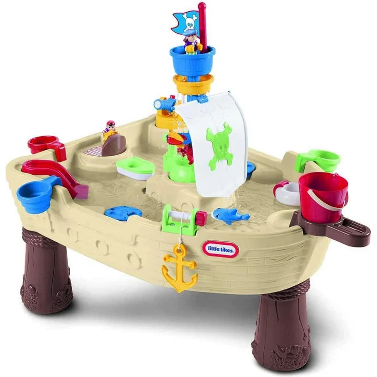 Little Tikes Anchors Away Piratenschiff - Wasserspielset für Kinder - Sicher und tragbar - Fördert kreatives Spielen – Bild 1