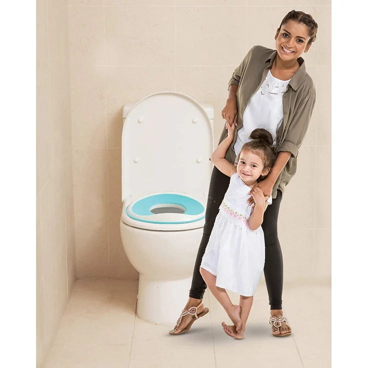 Dreambaby F6000 EZY-Potty Toilettentrainer WC-Sitzauflage Töpfchen, rutschfest und ideal für unterwegs, aqua Blau – Bild 3