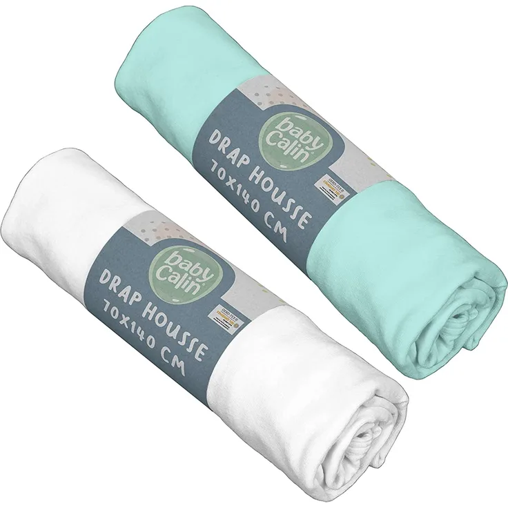 Babycalin 2er Set Badetücher weiß/blau